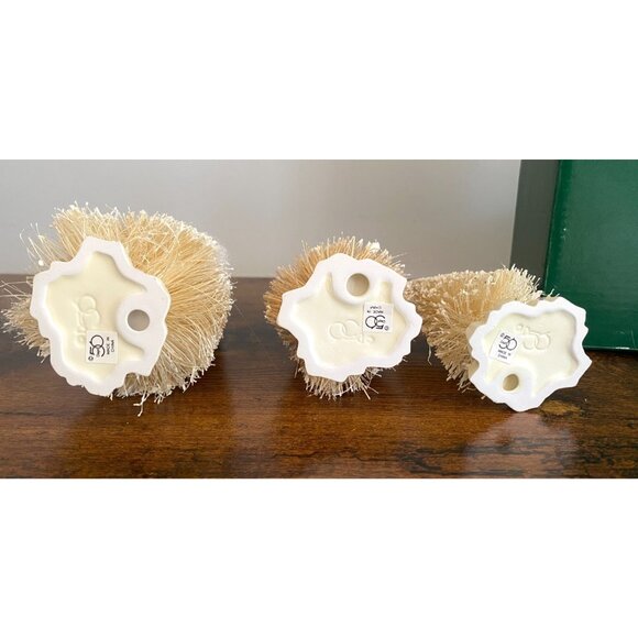 Dept 56 Snowbabies Frosty Pines Blonde Bottle Brush Trees Set of 3 - Picture 2 of 3